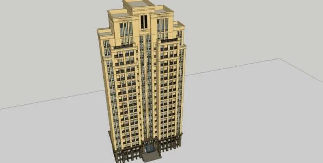 Sketchup Residential Model | High rise Residential Buildings, Residential Buildings, Classical Style