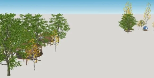 Sketchup Business Model | Low Level Clubhouse, European Style