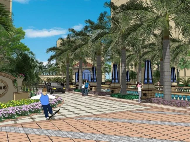 Sketchup Landscape Model | Leisure Landscape, Residential Landscape, Classical Style
