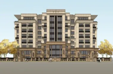 SketchUp Residential Model: Multi-Story Simplified European and Classical Style Home Design-BIM WORLD