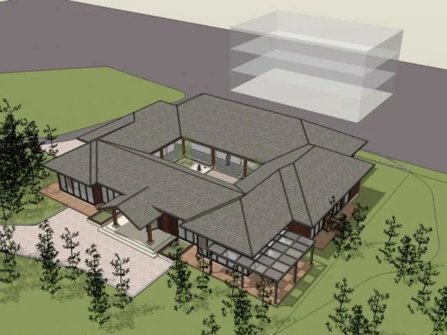 Sketchup Landscape Model | Courtyard Landscape, Chinese Style