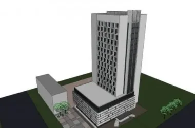 Modern High-Rise Hotel Model in SketchUp-BIM WORLD