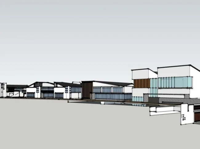 Sketchup Business Model | Multi story Commercial Street, Chinese Style
