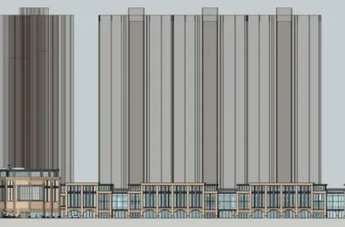 SketchUp Business Model: Simplified European-Style Multi-Story Commercial Pedestrian Street-BIM WORLD