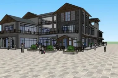 SketchUp Business Model: Multi-Story Commercial Street with Chinese Architectural Style-BIM WORLD