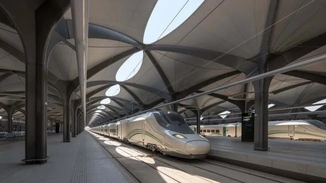 BIM Architecture | Majestic Steel Columns Supporting Tree like Construction: Haramain High Speed Railway Station/Foster Partners Architectural Firm