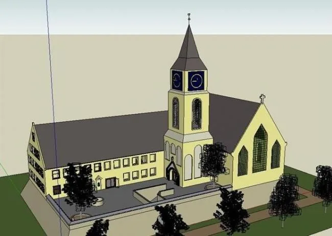 Sketchup School Model | Multi story School Kindergarten, Education, European Style, Classical Style