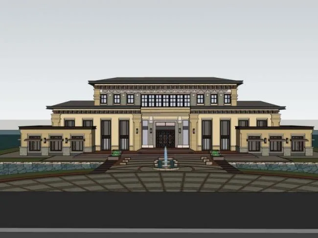 Sketchup Business Model | Clubhouse, European Classical Style