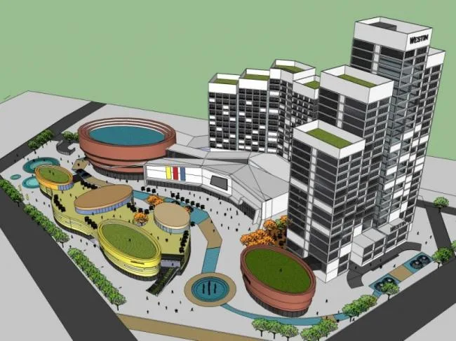 Sketchup Hotel Model | High Rise Hotel Complex, Modern Style