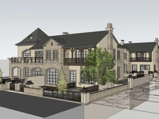 Sketchup Villa Model | Twin Villa, Modern Style