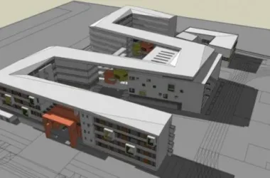 Modern Multi-Story Elementary School Campus Design in SketchUp-BIM WORLD