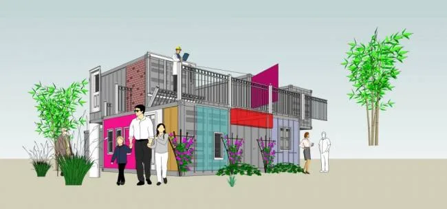Sketchup Villa Model | Container type, Residential Building, Multi story, Modern Style