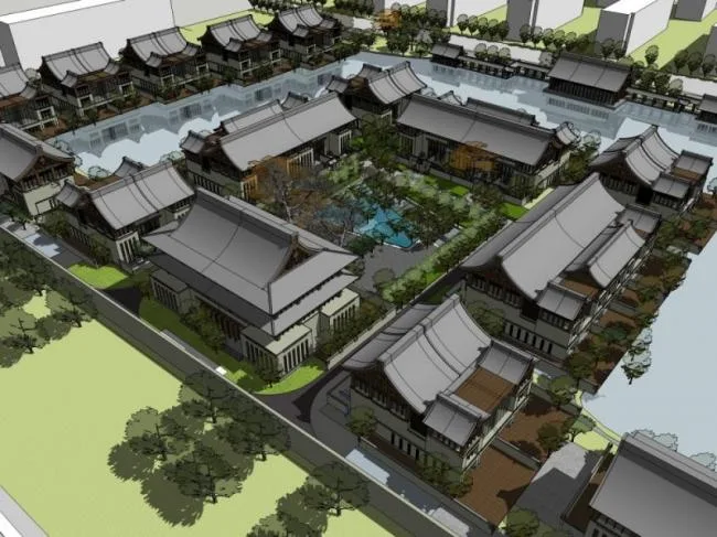 Sketchup Business Model | Multi story Club, Chinese Style