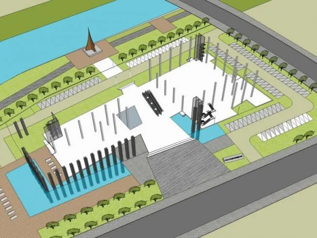 Sketchup Cultural Model | Multi story Exhibition Hall, Urban Planning Exhibition Hall, Cultural Architecture, Modern Style