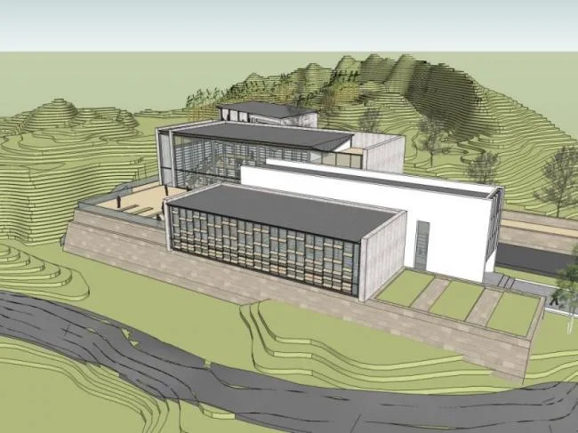Sketchup Cultural Model | Multi story Library, Cultural Architecture, Modern Style
