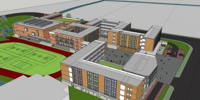 Sketchup School Model | Multi Story School, Campus Educational Architecture, Modern Style