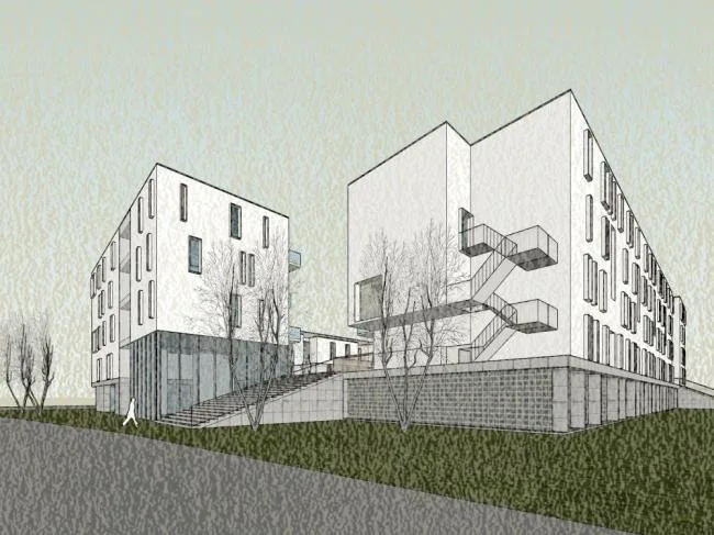 Sketchup Residential Model | Multi story Park Residence, Modern Style, Residential Architecture