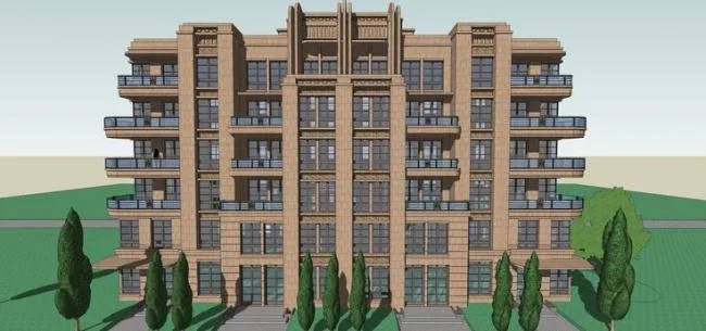 Sketchup Residential Model | Multi story Residential Buildings, Residential Buildings, Neoclassical Style