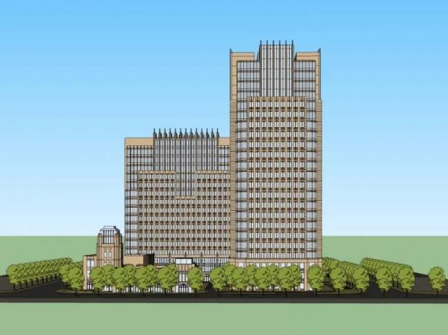 Sketchup Hotel Model | High rise Hotel, Modern Style