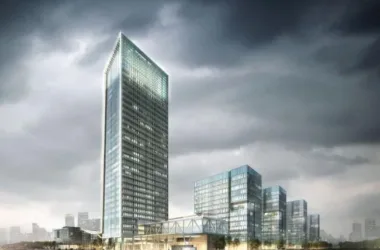 SketchUp Complex Model: Multi-Story Mixed-Use High-Rise with Modern Hotel and Office Spaces-BIM WORLD