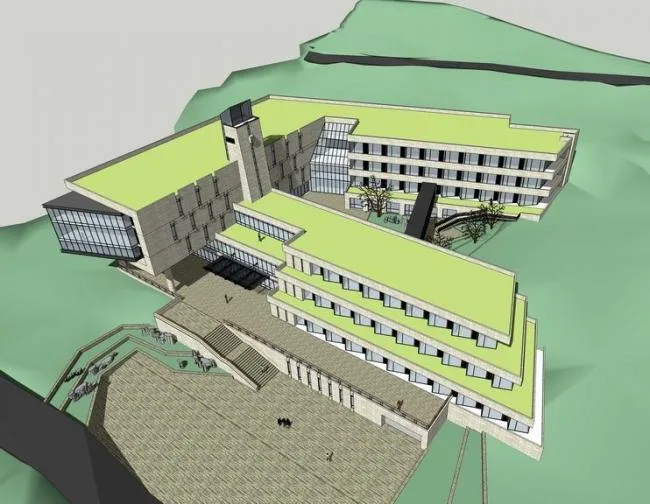 Sketchup Business Model | Multi story clubhouse, modern style, commercial building