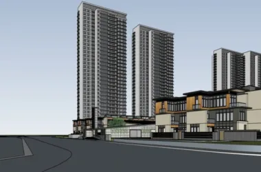 Modern High-Rise Residential Complex 3D Model in SketchUp-BIM WORLD