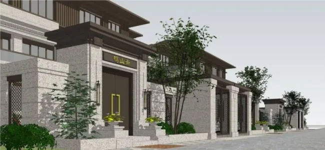 Sketchup Villa Model | Twin Villa, Western Neoclassical Style