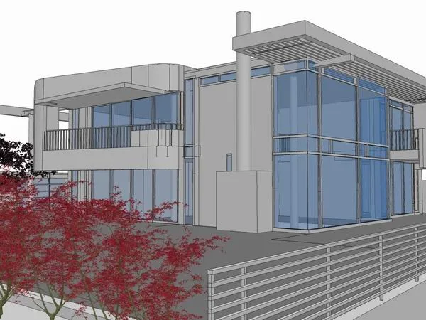 Modern Solo Beach Villa SketchUp Model