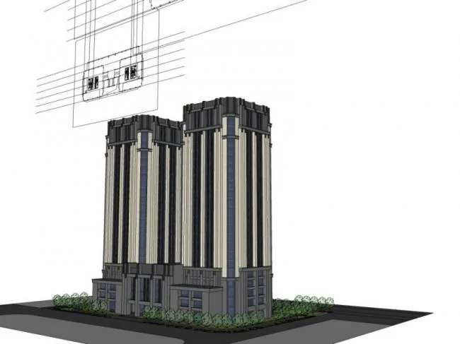 Sketchup Hotel Model | High rise Hotel, Classical Style