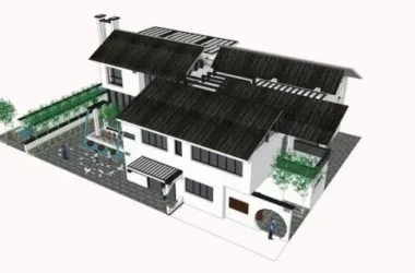 Villa Design in SketchUp: New Chinese Style Residential and Landscape Modeling-BIM WORLD