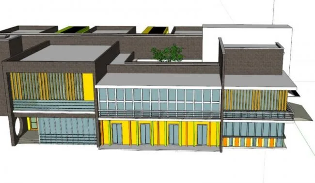 Sketchup School Model | Multi story Kindergarten School, Campus Educational Architecture, Modern Style