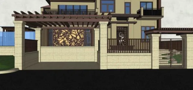 Sketchup Landscape Model | Villa Garden Landscape, Modern Style