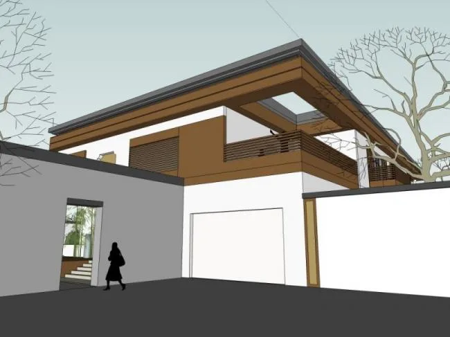 Sketchup Villa Model | Solo Villa, Modern Chinese Style