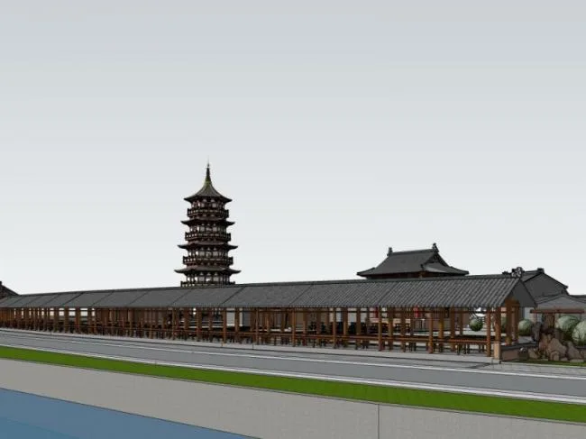 Sketchup Ancient Architecture Model | Ancient Architecture, Chinese Style, Multi story Ancient Pagoda