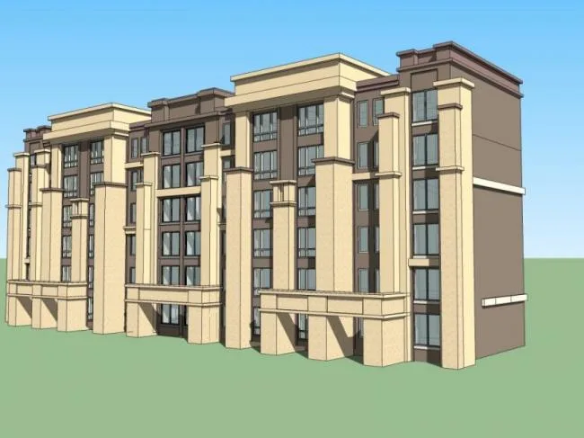 Sketchup Residential Model | Multi story Residence, Residential Building, Classical Style