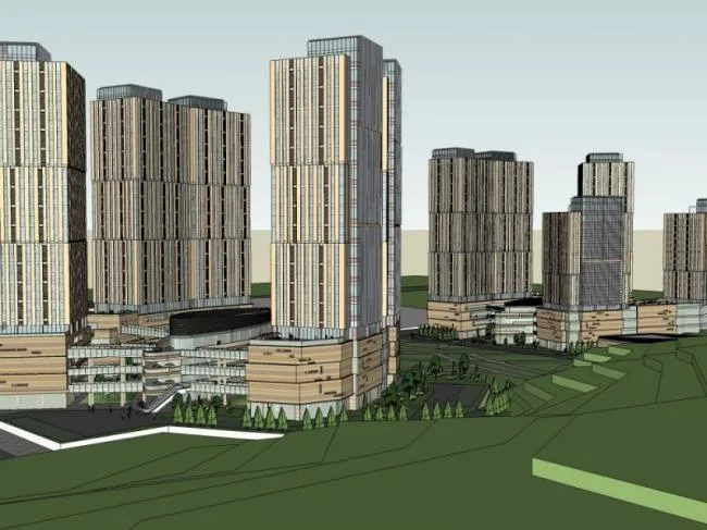 Sketchup Complex Model | Super High rise Complex, Modern Style
