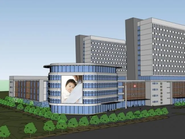 Sketchup Hospital Model | Multi story Hospital, Medical Building, Modern Style