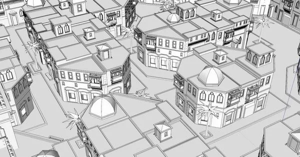 Sketchup Planning Model | Arab Urban Planning, Classical Arabic Style