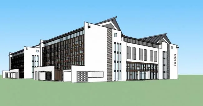 Sketchup Office Model | Multi story, Hotel Office, Chinese Style