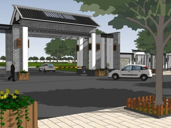 Sketchup Landscape Model | Office Landscape, Chinese Style