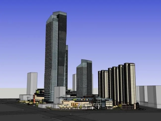 Sketchup Complex Model | Super high-rise commercial complex, residential, office, modern style
