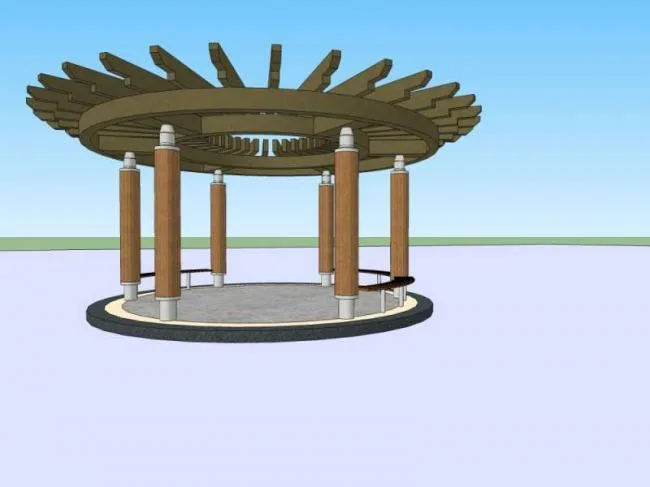 Sketchup Sketch Model | Pavilion, Modern Style, Sketch