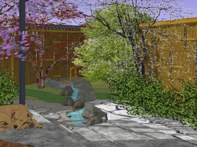 Sketchup Landscape Model | Commercial Landscape, Chinese Style