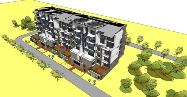 Sketchup Residential Model | Multi story Residence, Garden House, Residential Building, Modern Style