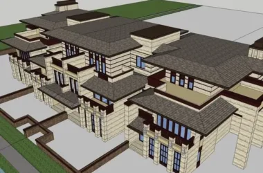 Classical Twin Villa Model in SketchUp-BIM WORLD