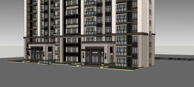 Sketchup Residential Model | High rise Residential Buildings, Chinese Style, Residential Buildings