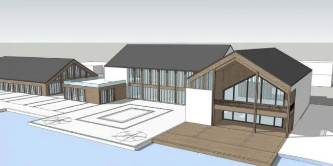 Sketchup Business Model | Multi-story Commercial Street, New Chinese Style