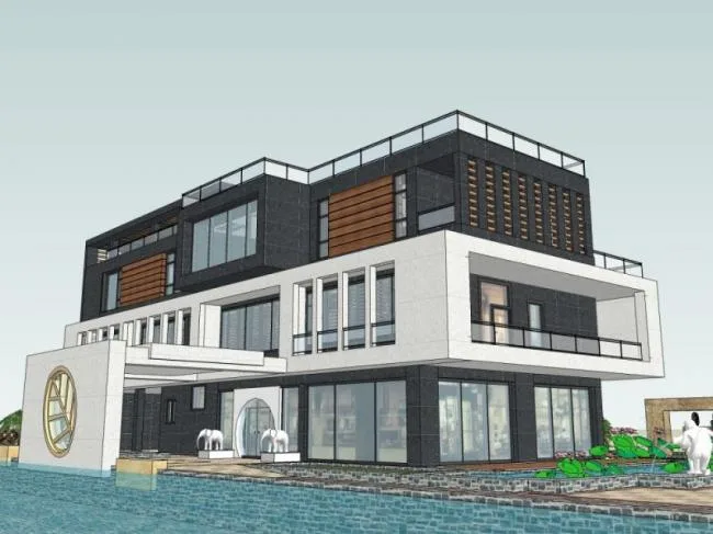 Modern Solo Villa Design | SketchUp 3D Model