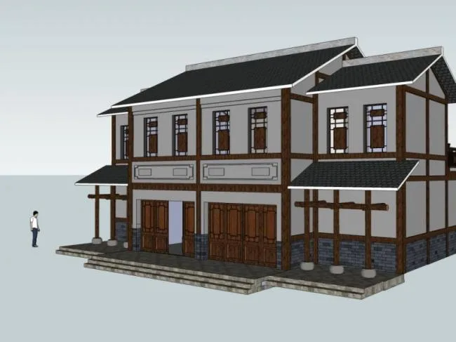 Sketchup Residential Model | Multi story Residential Buildings, Chinese Style
