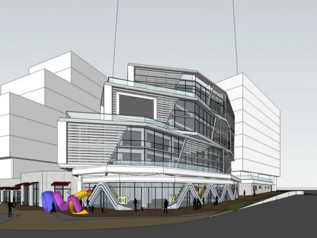 Sketchup Business Model | Multi story commercial building, modern style